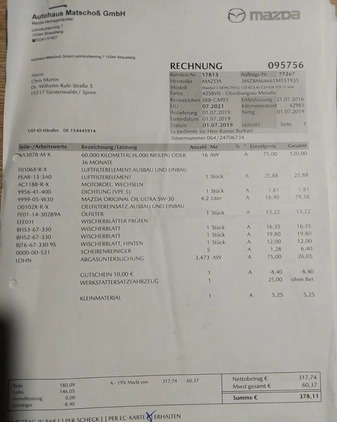 Mazda 3 cena 53000 przebieg: 142000, rok produkcji 2016 z Łask małe 596